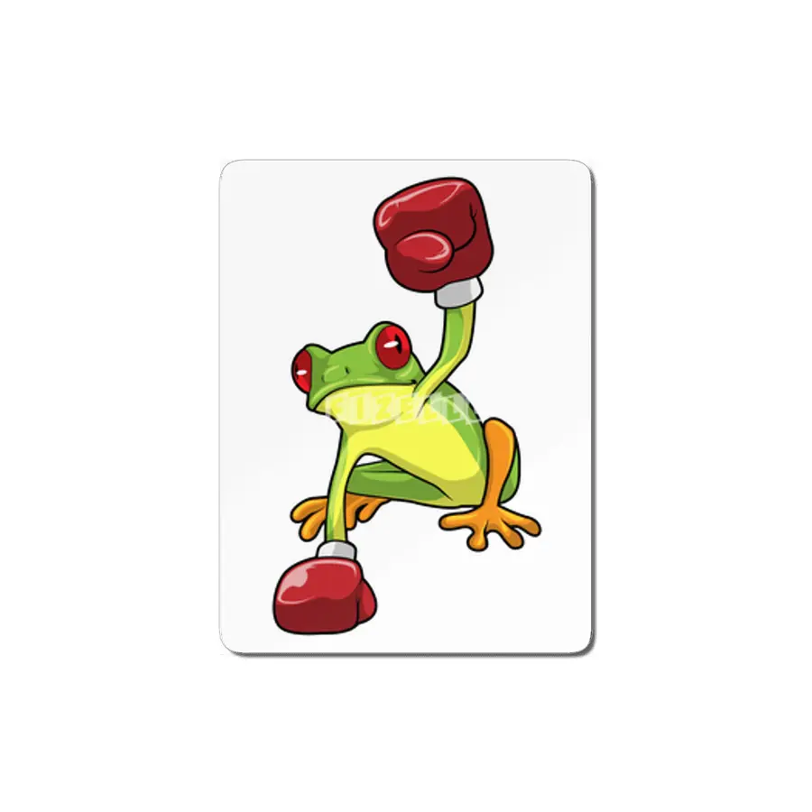 Frog at Boxing with Boxing gloves MDF Tablo
