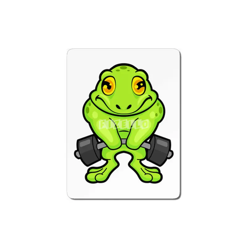 Frog at Fitness with Barbell MDF Tablo