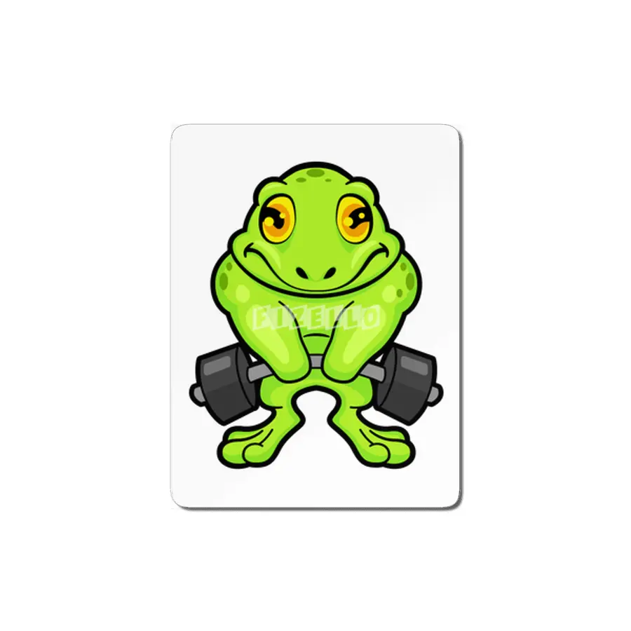 Frog at Fitness with Barbell MDF Tablo