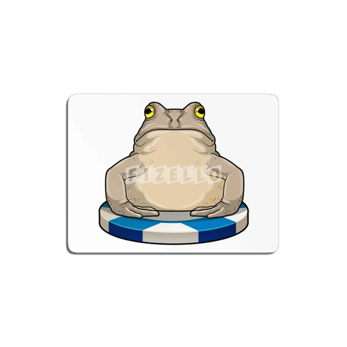 Frog at Poker with Poker chips MDF Tablo