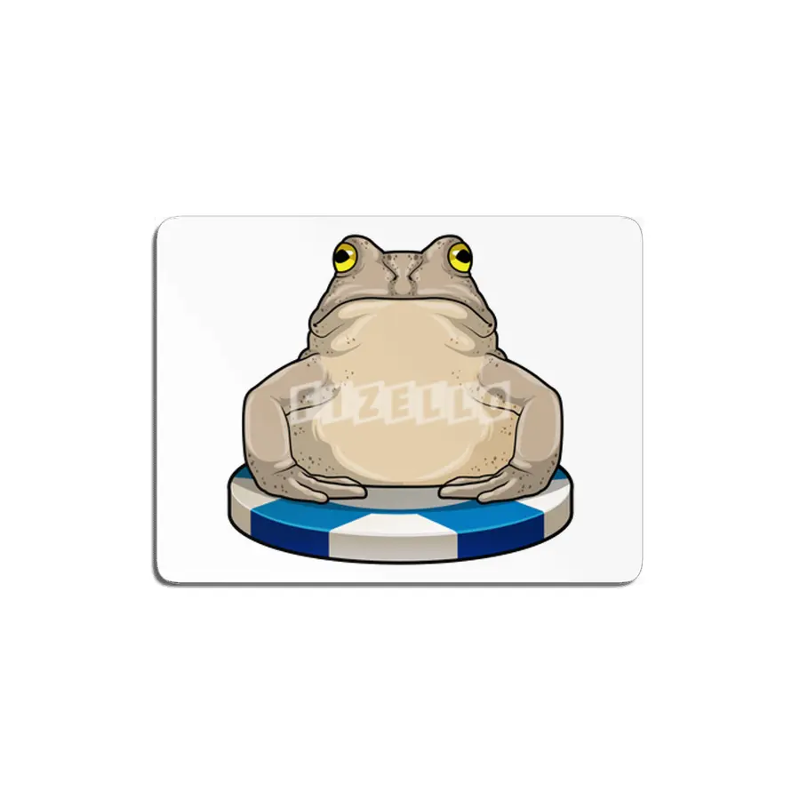 Frog at Poker with Poker chips MDF Tablo