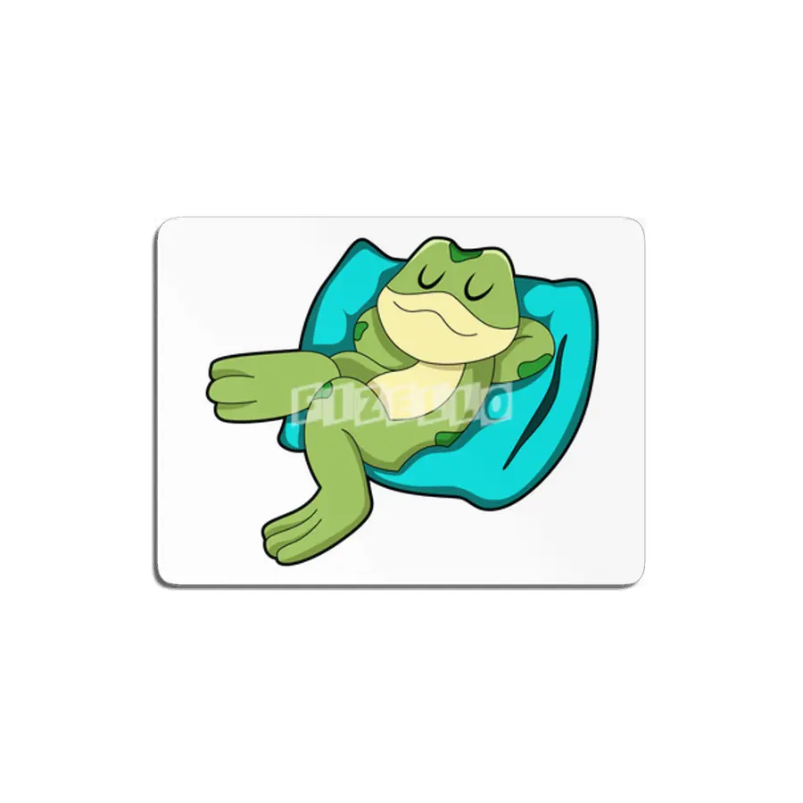 Frog at Sleeping with Pillow MDF Tablo