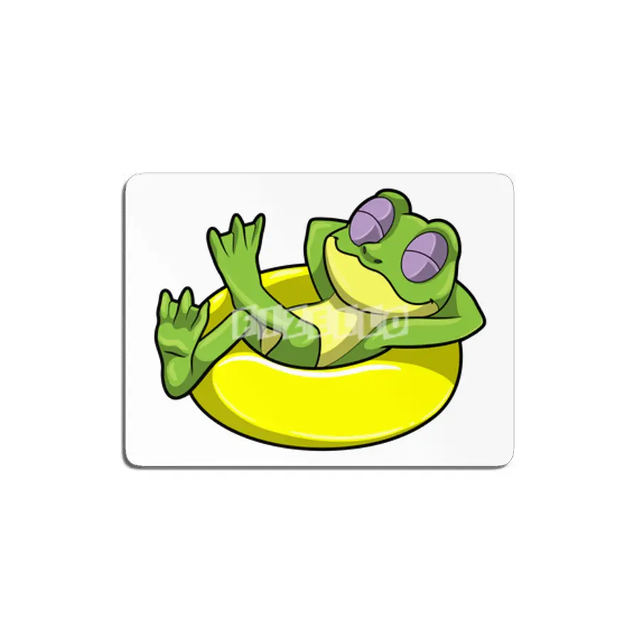 Frog at Swimming with Swim ring MDF Tablo