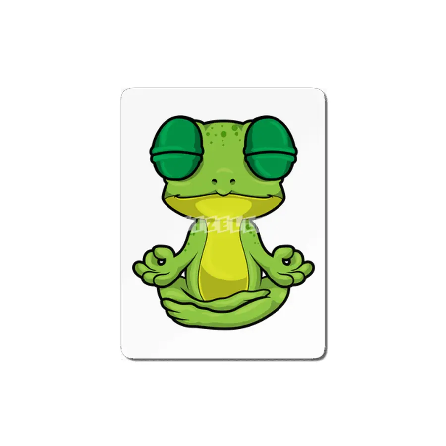 Frog at Yoga Stretching exercises in Cross-legged MDF Tablo