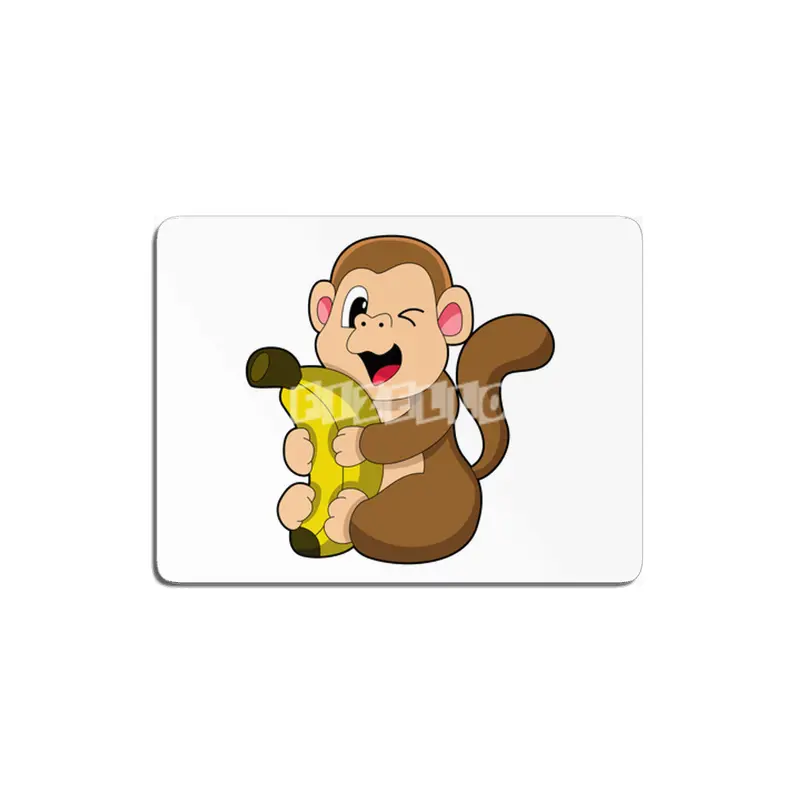Funny Monkey with Banana MDF Tablo