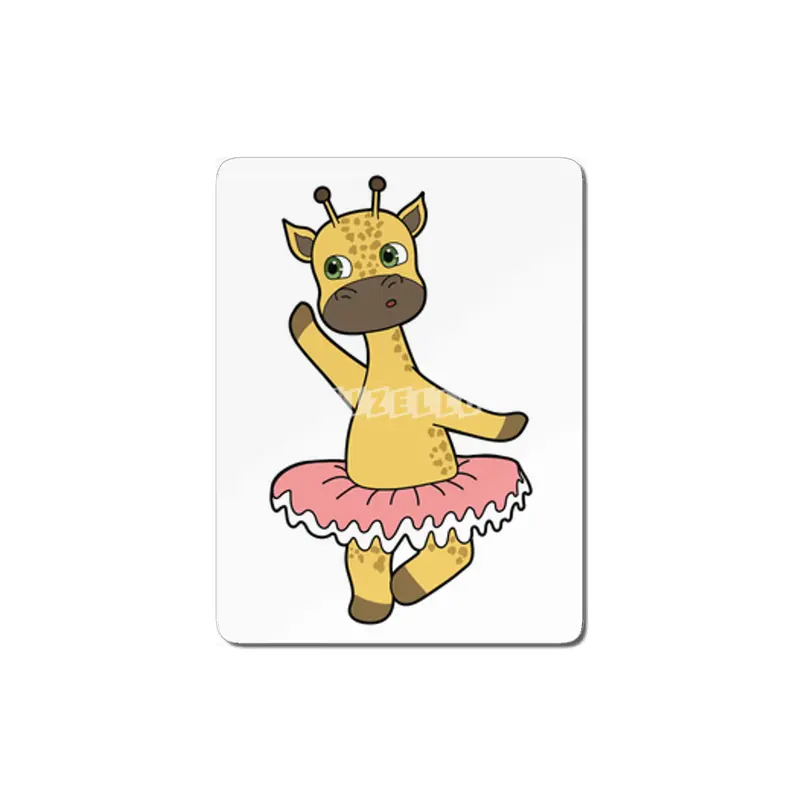 Giraffe as Ballerina at Ballet with Skirt MDF Tablo