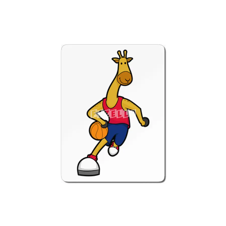 Giraffe as Basketball player with Basketball ball MDF Tablo