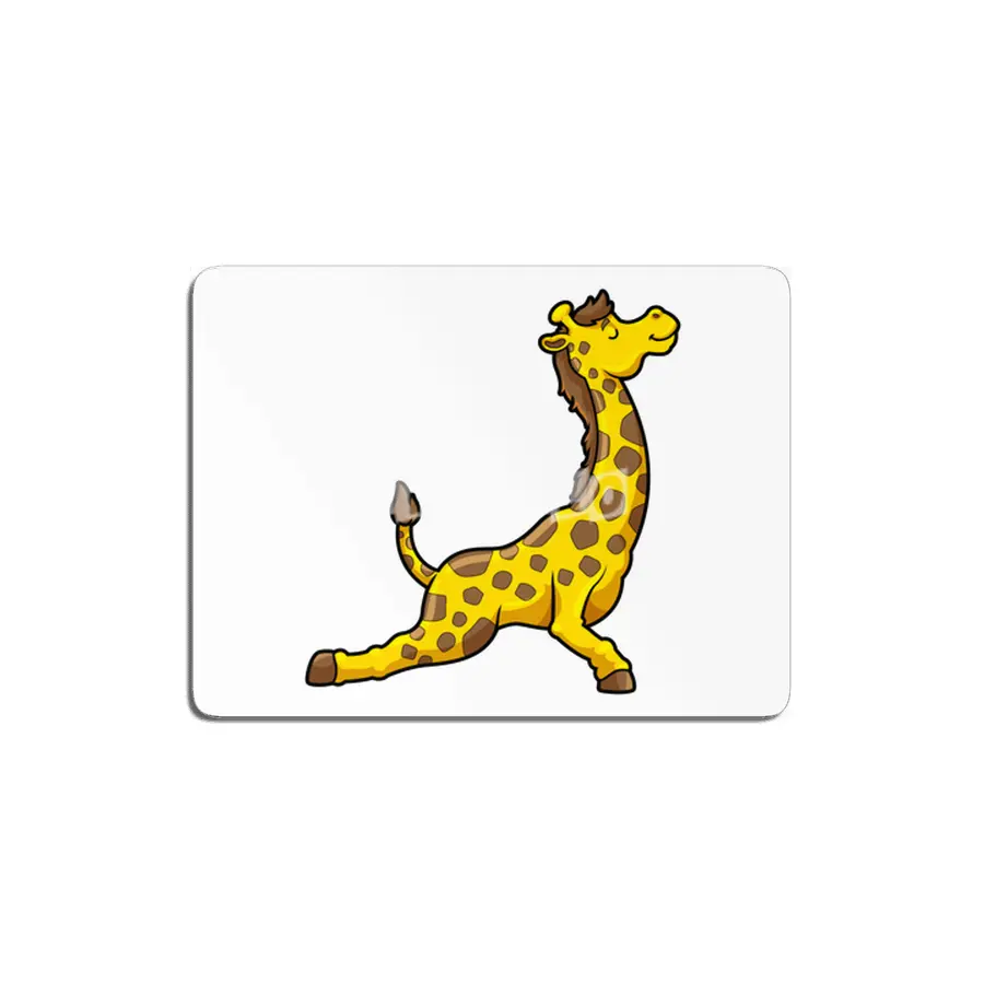 Giraffe at Yoga Stretching exercises Legs & Neck MDF Tablo