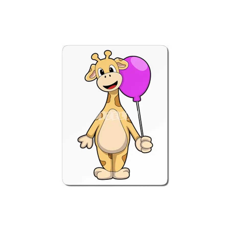 Giraffe with Balloon MDF Tablo