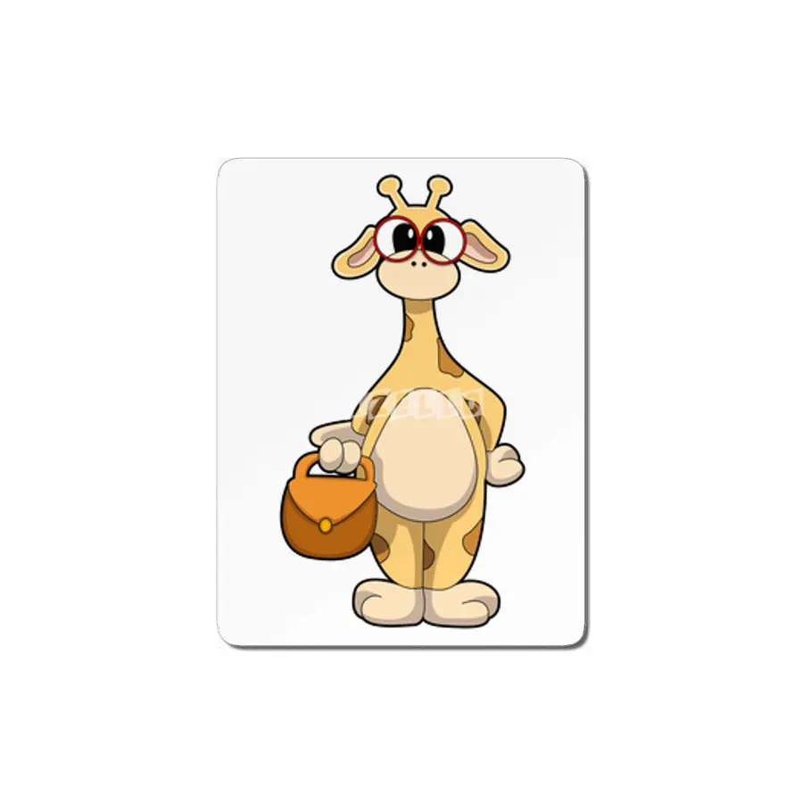 Giraffe with Glasses & Bag MDF Tablo