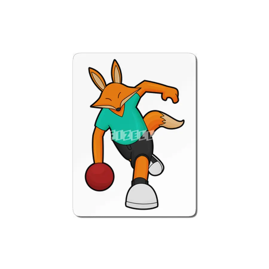 Fox at Bowling with Bowling ball MDF Tablo