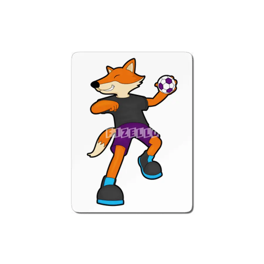 Fox at Handball player with Handball MDF Tablo