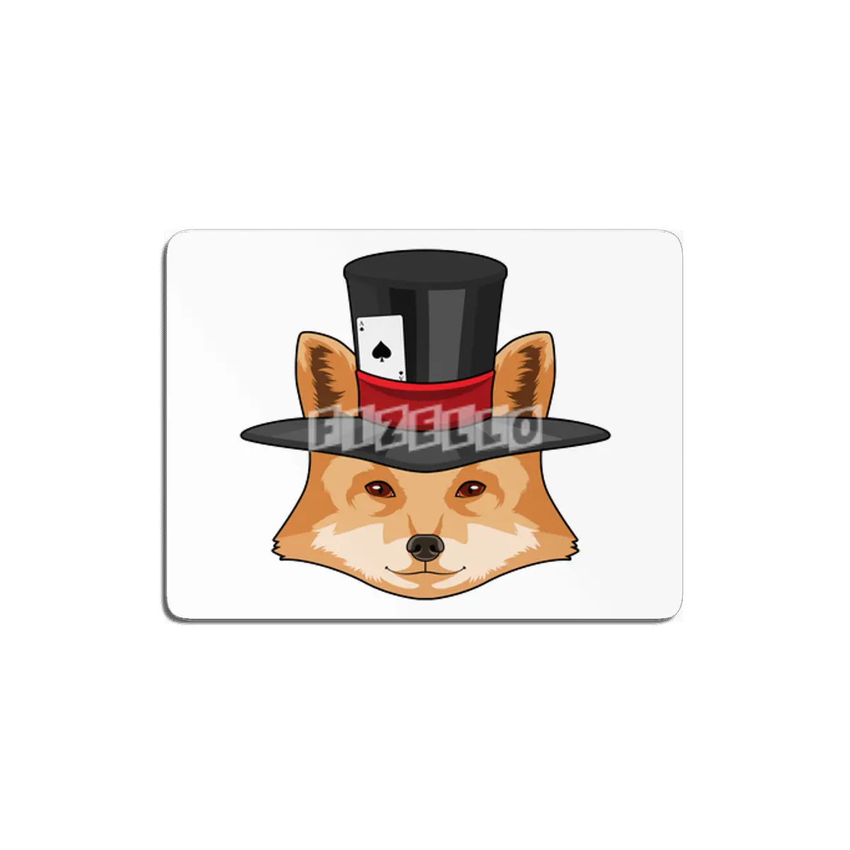 Fox at Poker with Poker card MDF Tablo