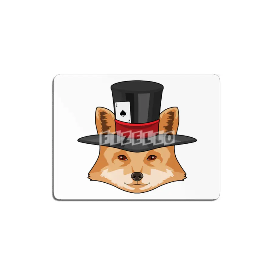 Fox at Poker with Poker card MDF Tablo