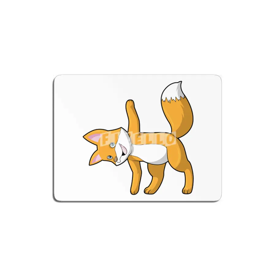 Fox at Yoga Stretching MDF Tablo