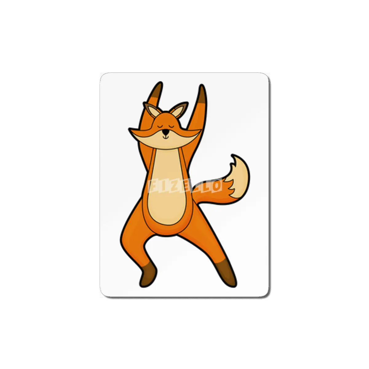 Fox at Yoga Stretching exercise MDF Tablo