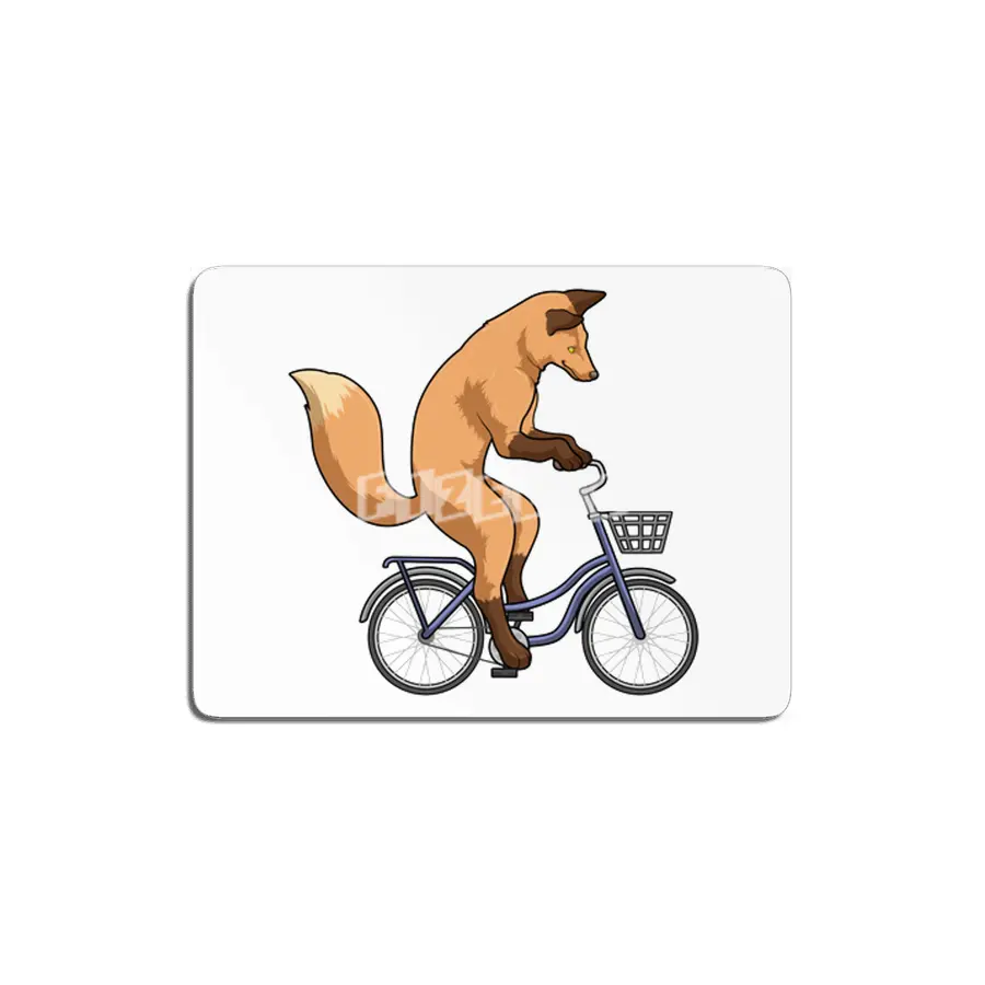 Fox with Bicycle MDF Tablo