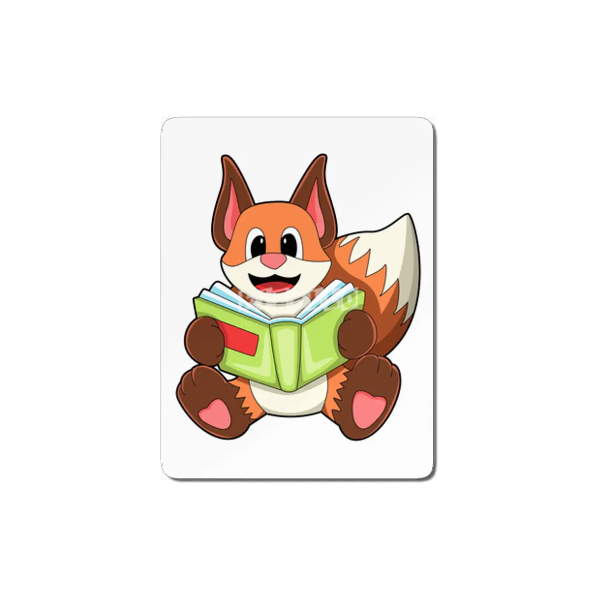 Fox with Book MDF Tablo