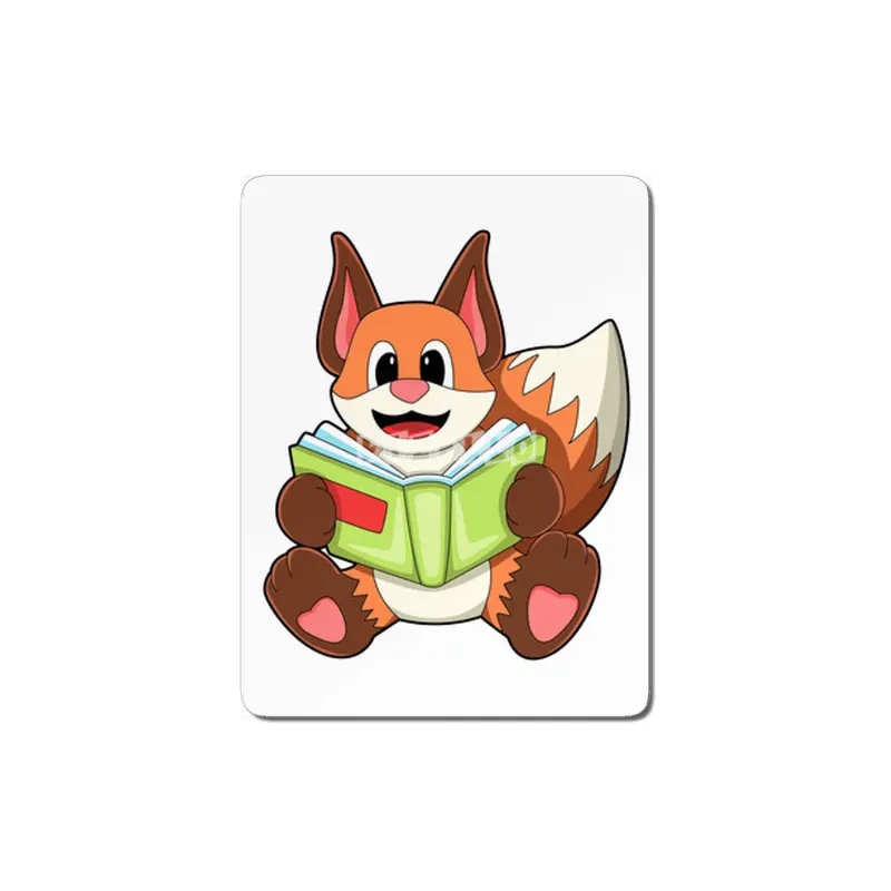 Fox with Book MDF Tablo