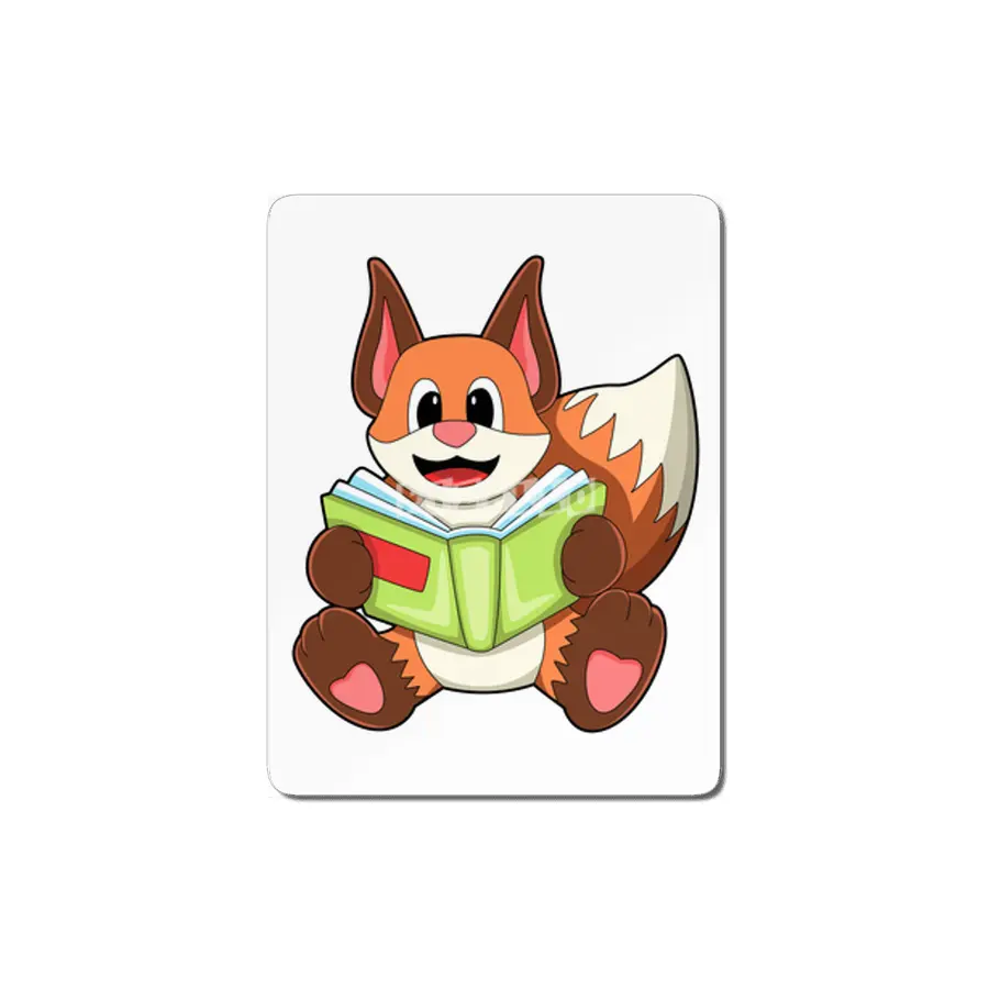 Fox with Book MDF Tablo
