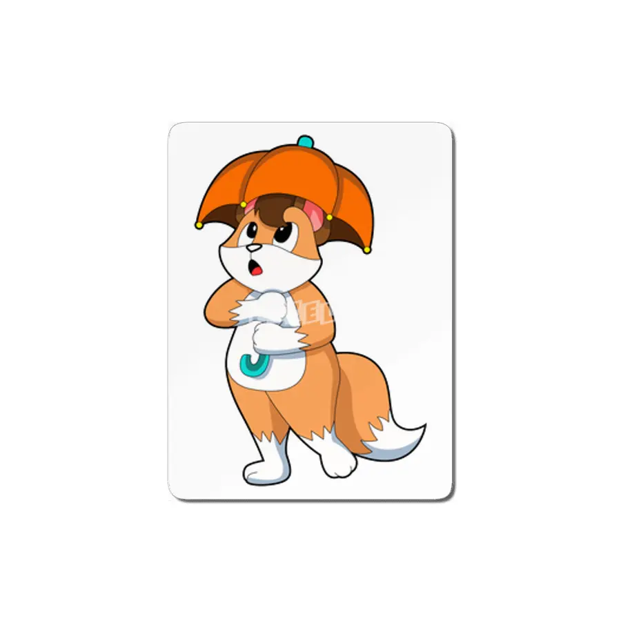 Fox with Umbrella MDF Tablo