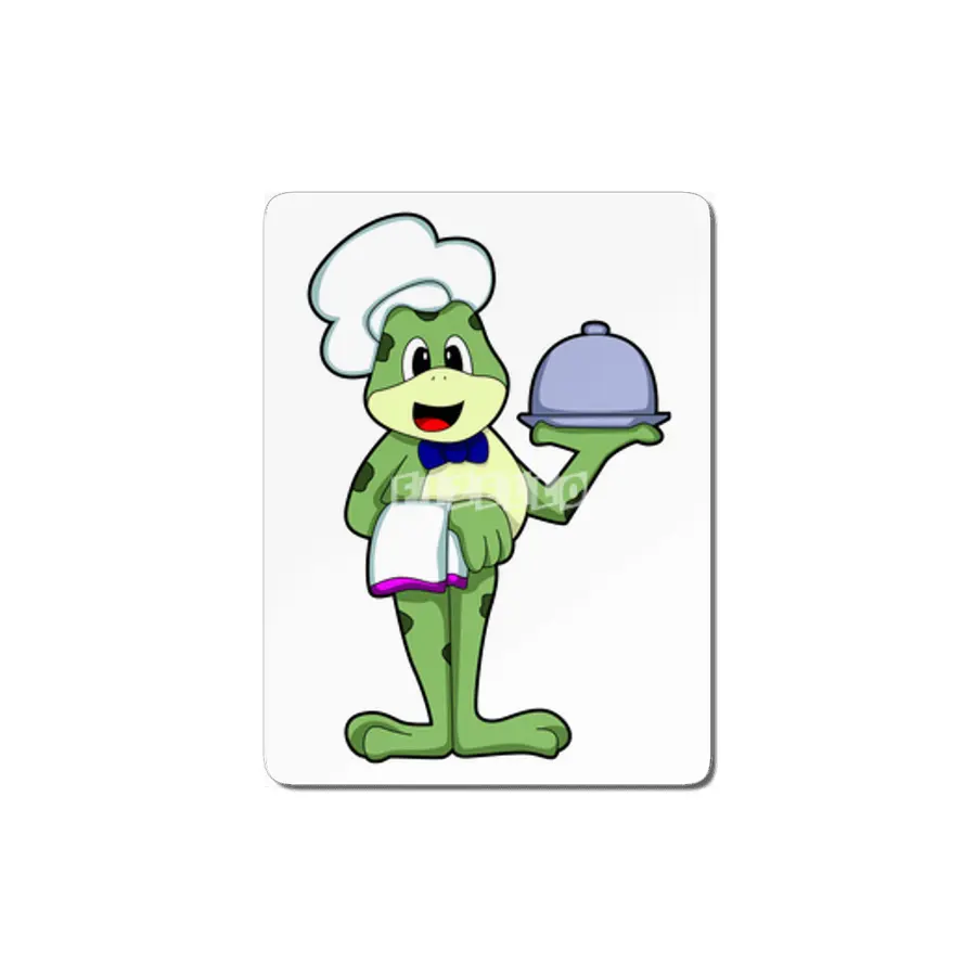 Frog as Chef with Serving plate & Chef's hat MDF Tablo