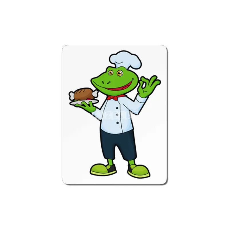 Frog as Cook with Serving plate & Chicken MDF Tablo