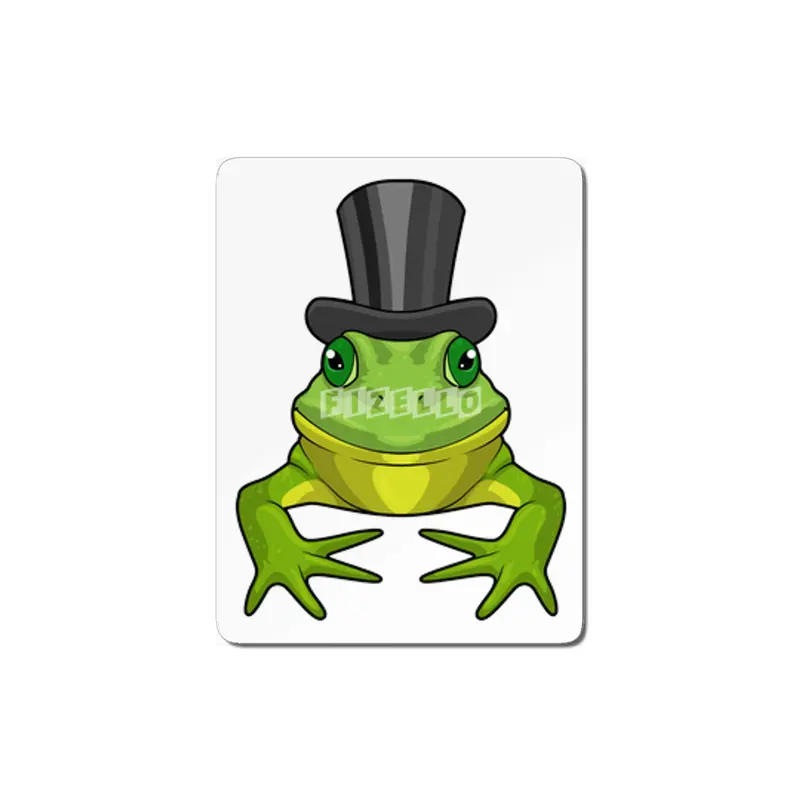 Frog as Gentleman with Top hat MDF Tablo