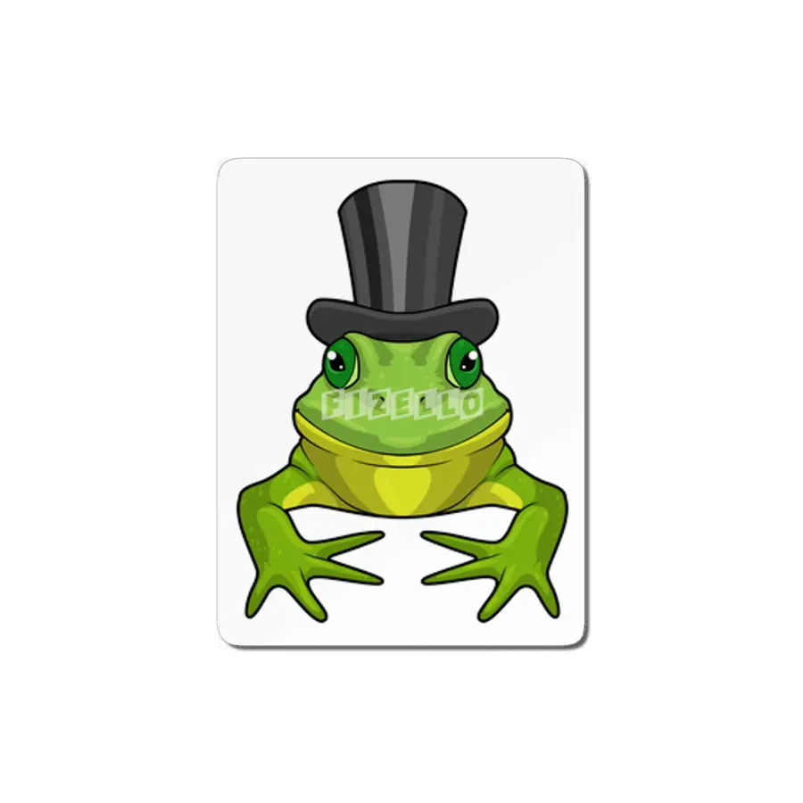 Frog as Gentleman with Top hat MDF Tablo