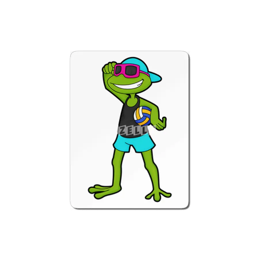 Frog as Volleyball player with Volleyball MDF Tablo