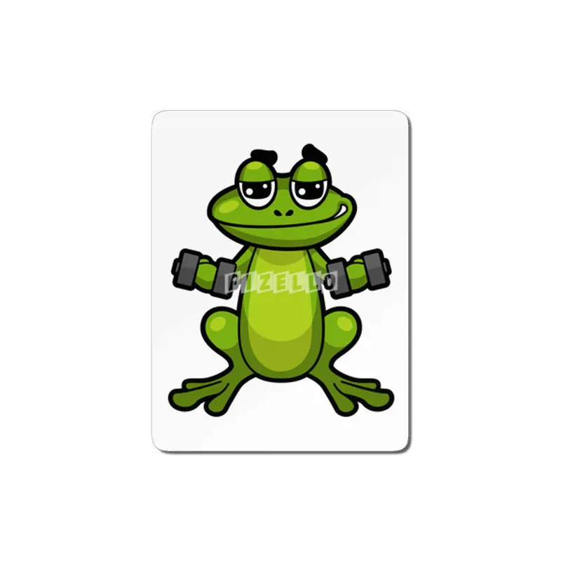 Frog at Biceps training with Dumbbells MDF Tablo