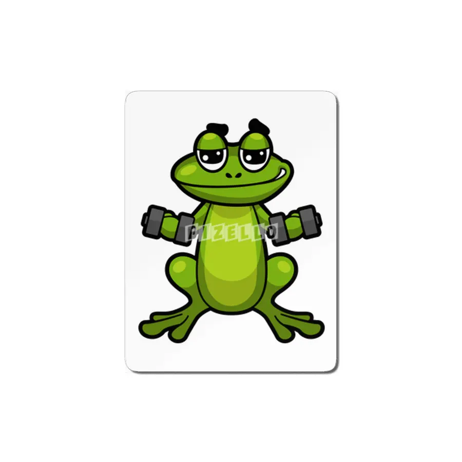 Frog at Biceps training with Dumbbells MDF Tablo