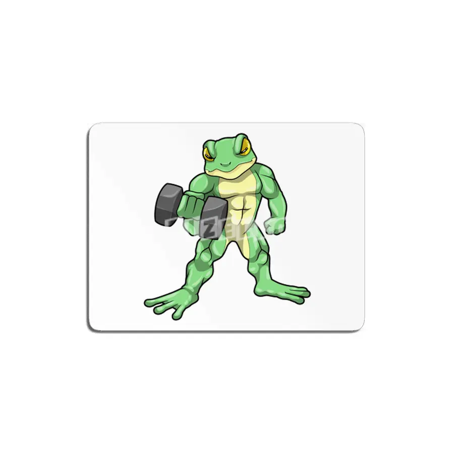 Frog at Bodybuilding with Dumbbell MDF Tablo