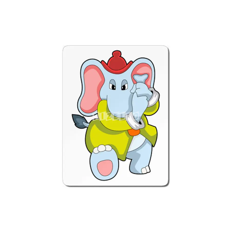 Elephant as Firefighter with Proboscis MDF Tablo