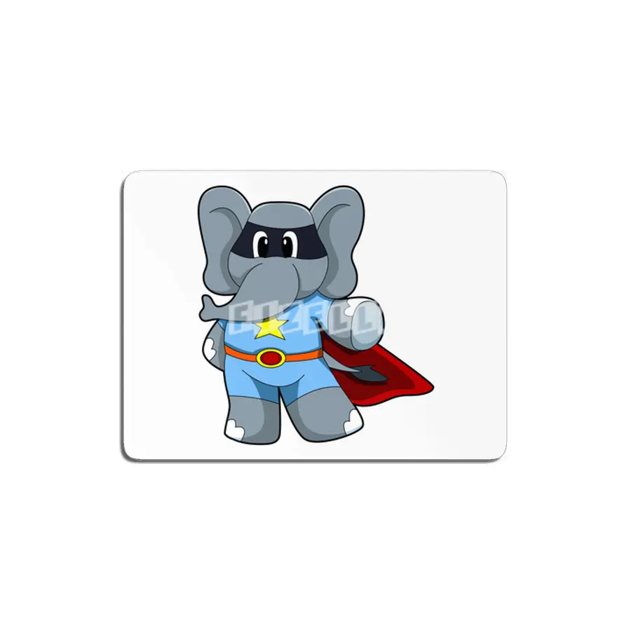 Elephant as Hero with Cape MDF Tablo