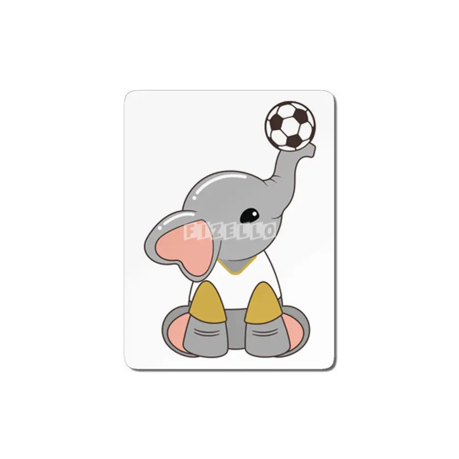 Elephant as Soccer player with Soccer ball MDF Tablo