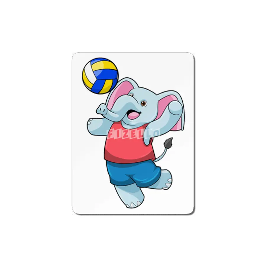 Elephant as Volleyball player with Volleyball MDF Tablo