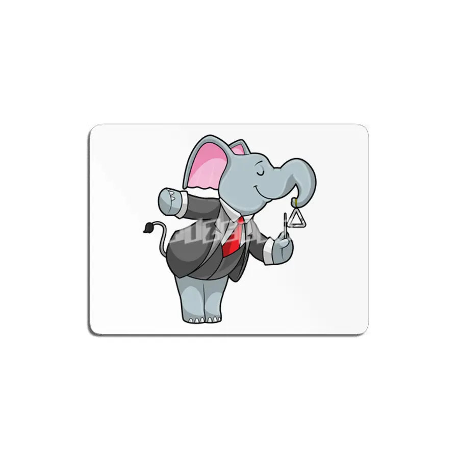 Elephant at Music with Triangle MDF Tablo