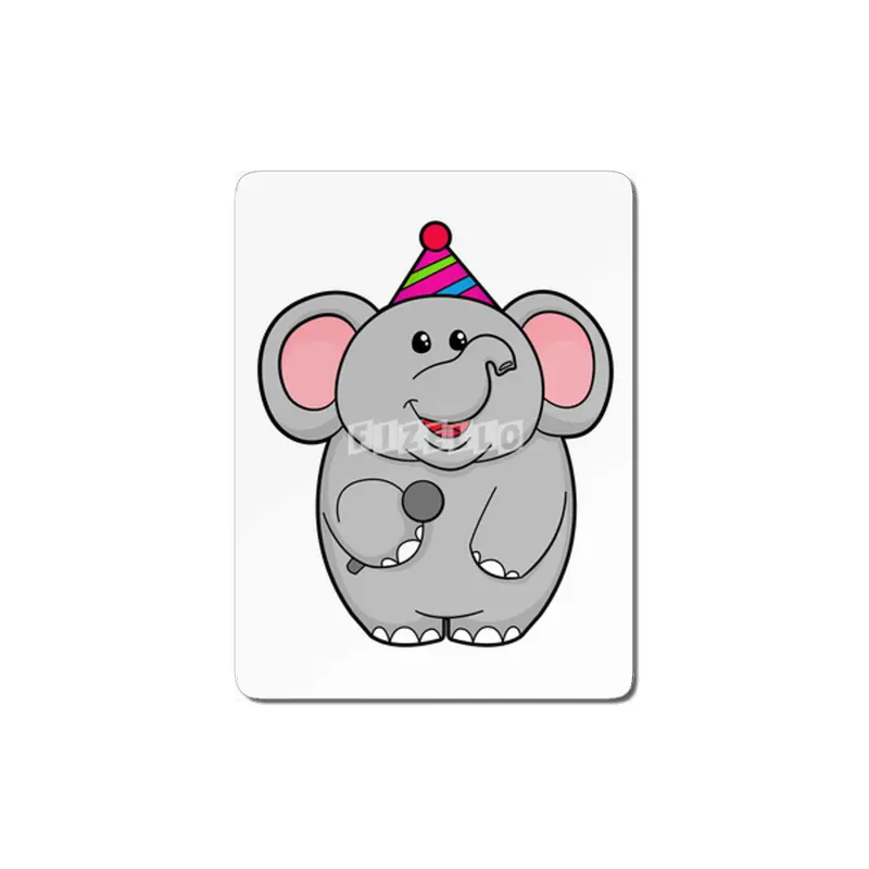Elephant at Party with Microphone MDF Tablo