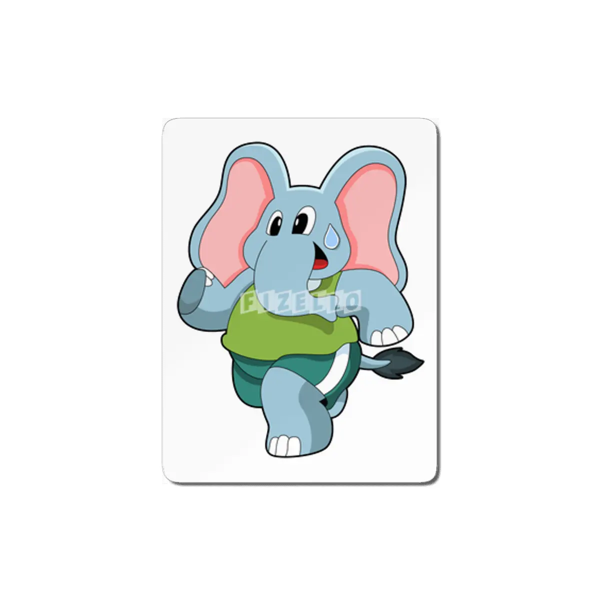 Elephant at Running MDF Tablo