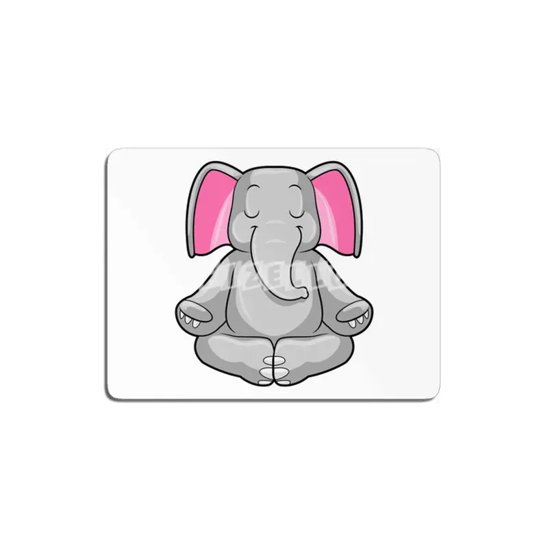 Elephant at Yoga in Cross-legged MDF Tablo