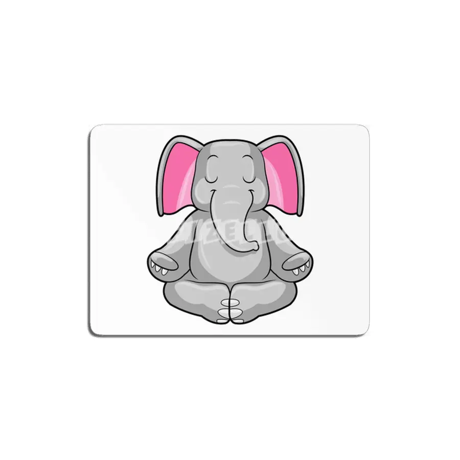 Elephant at Yoga in Cross-legged MDF Tablo
