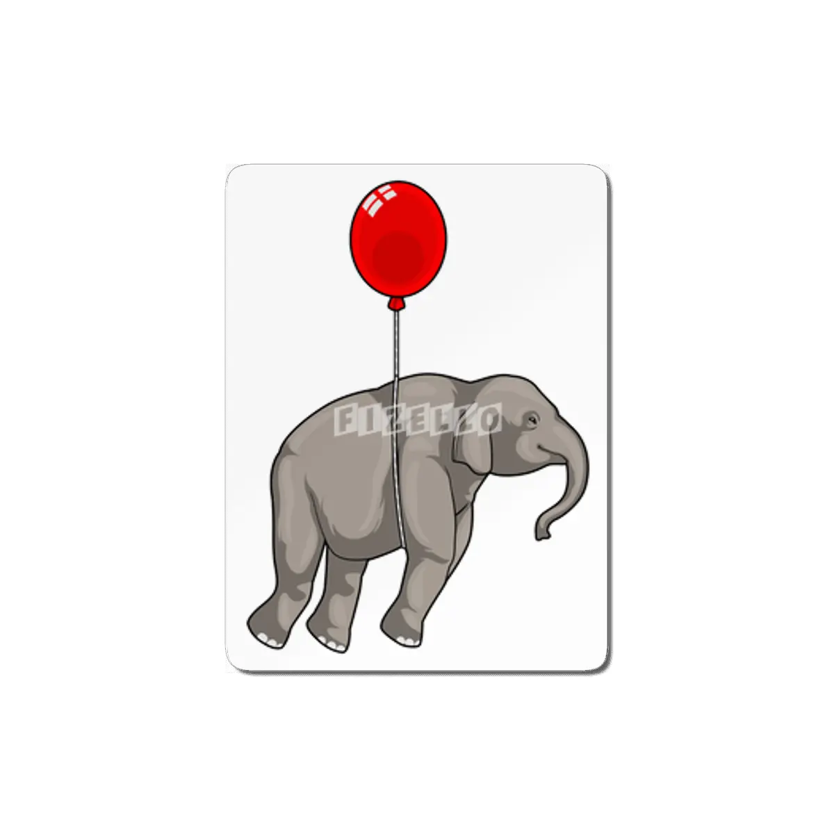 Elephant with Balloon MDF Tablo