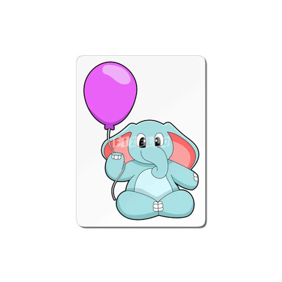 Elephant with Balloon MDF Tablo