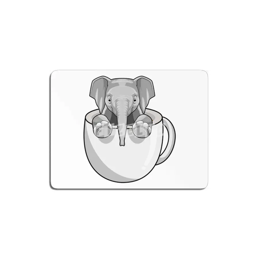 Elephant with Cup MDF Tablo