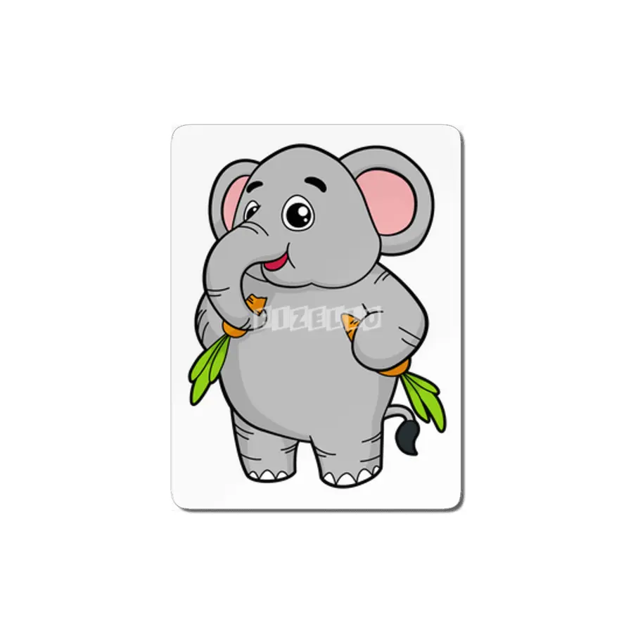 Elephants with Carrots MDF Tablo