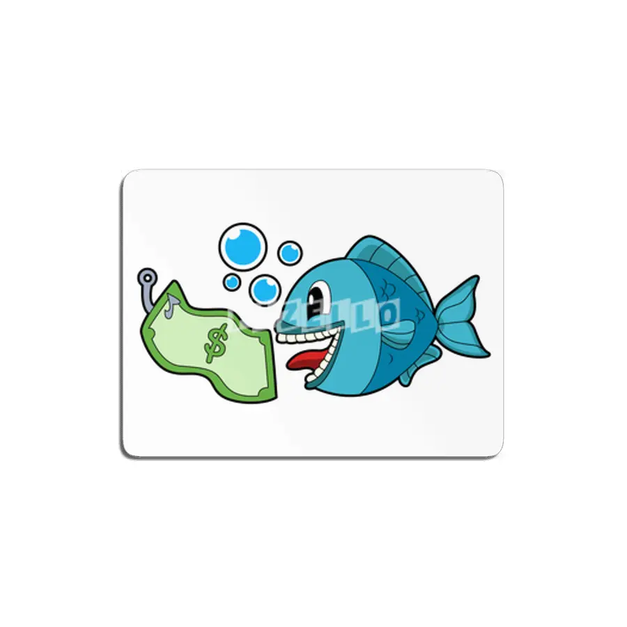Fish with Bank note MDF Tablo