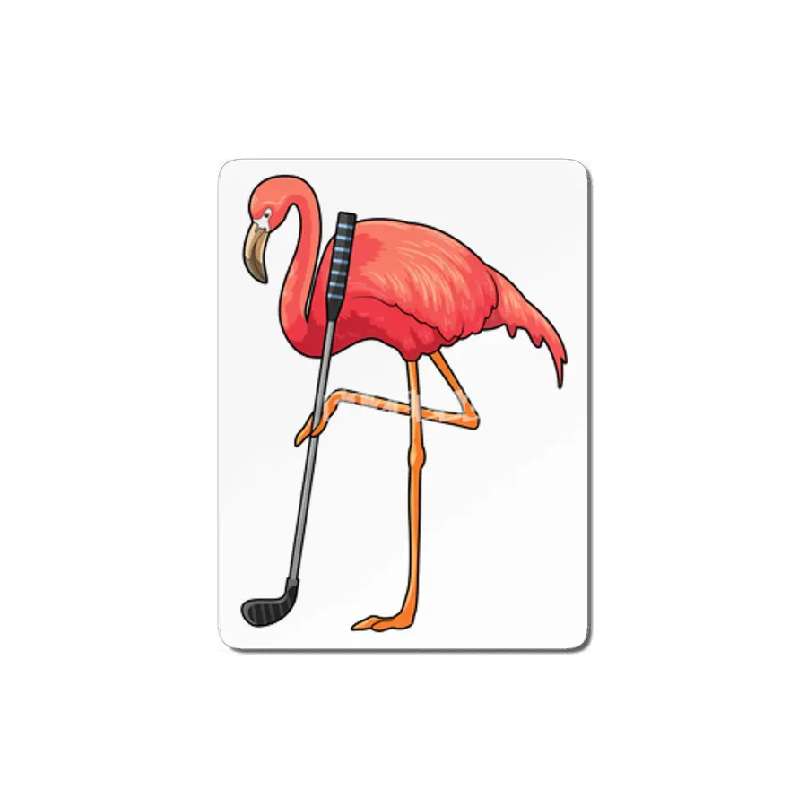 Flamingo at Golf with Golf club MDF Tablo