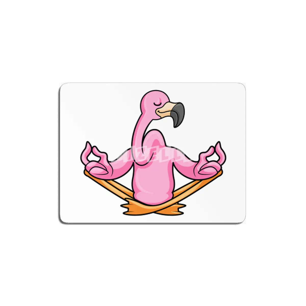 Flamingo at Yoga in Cross-legged MDF Tablo
