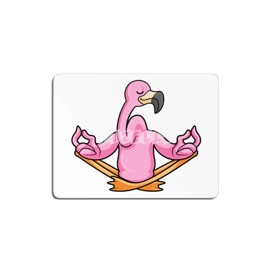 Flamingo at Yoga in Cross-legged MDF Tablo
